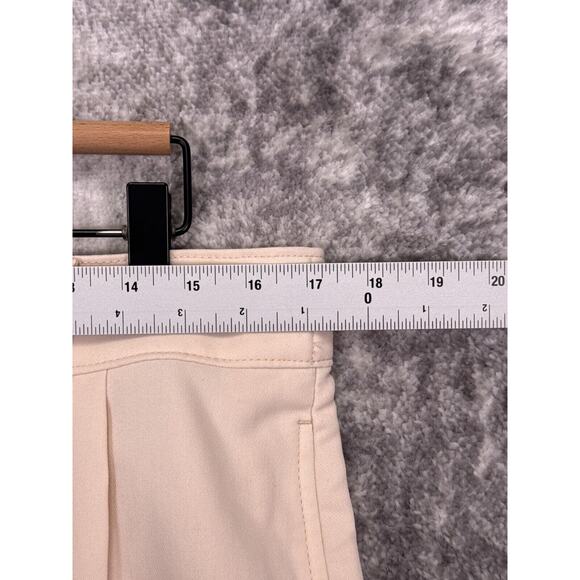 New Abercrombie & Fitch Pants Large Womens Sloane Wide Leg Trouser Ivory - Picture 3 of 7